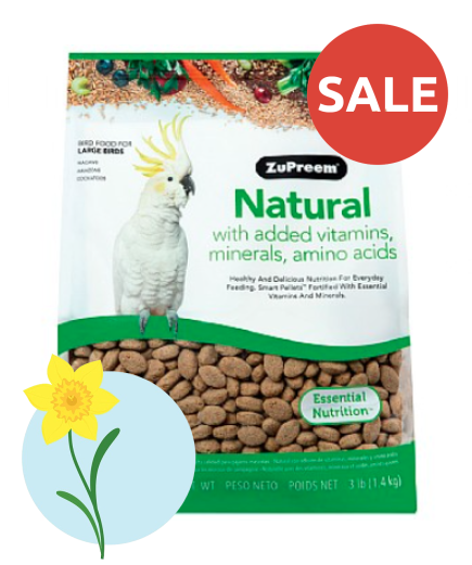 ZuPreem Natural Large - Complete Food for Large Parrots - 3lb